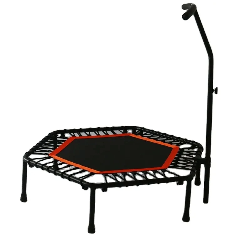 42 Inch Hexagon Trampoline with Adjustable Handle Bar