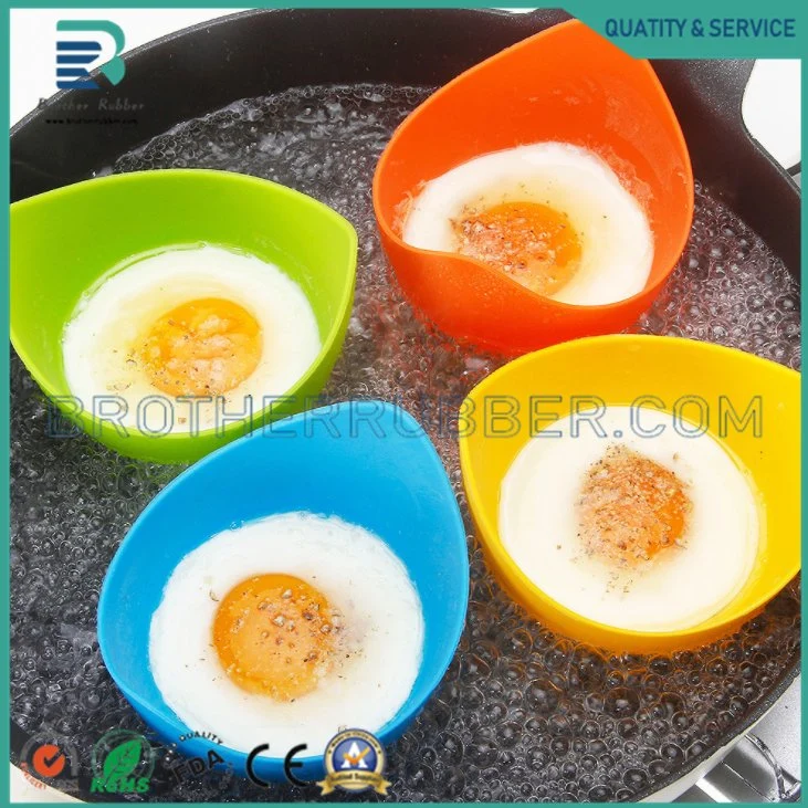 Accesorios de cocina con huevos de silicona de molde de huevos cocidos al vapor calderas Bowl