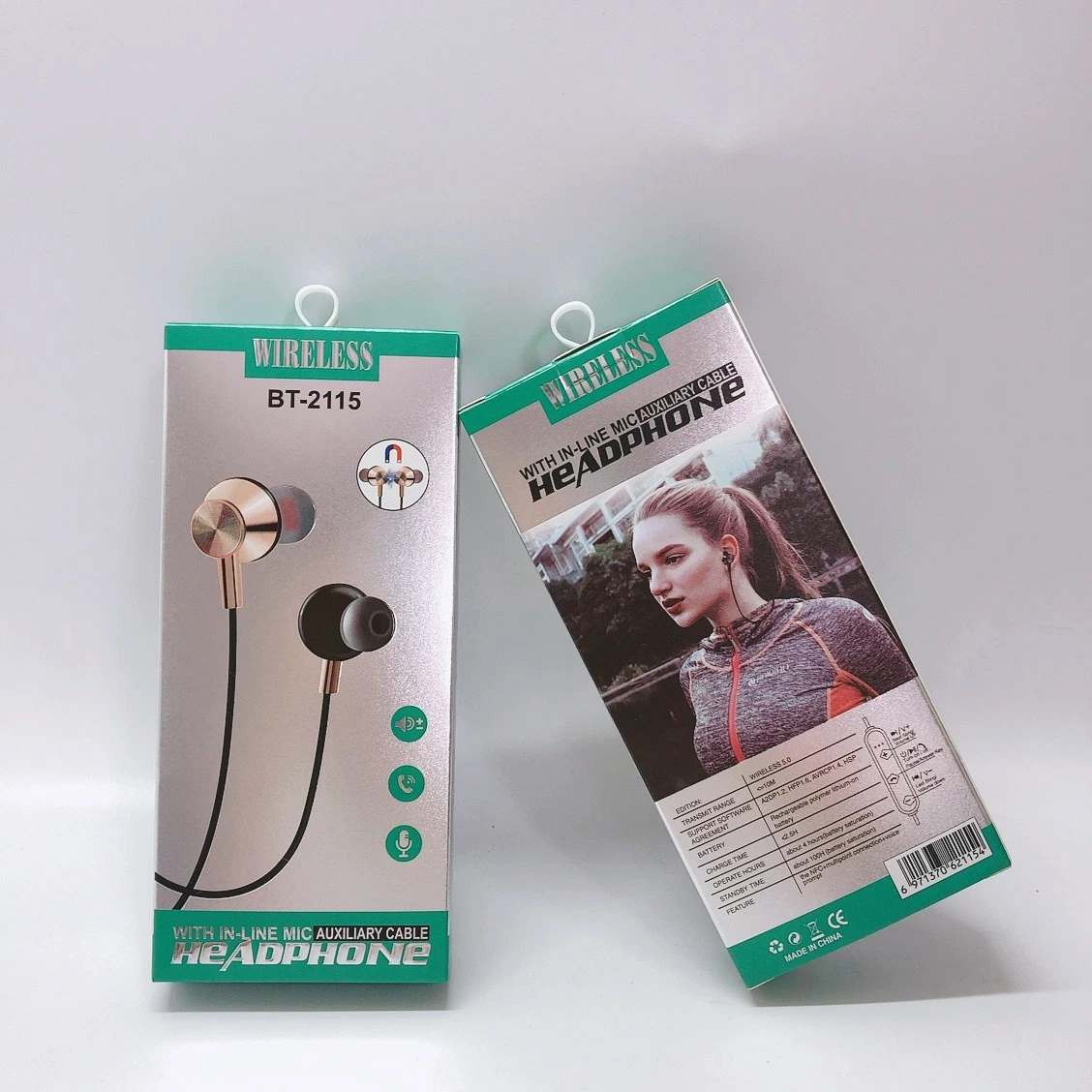 A BT V5.0 Celular no ouvido auriculares Bluetooth auriculares com microfone Fone de Ouvido Sem Fio