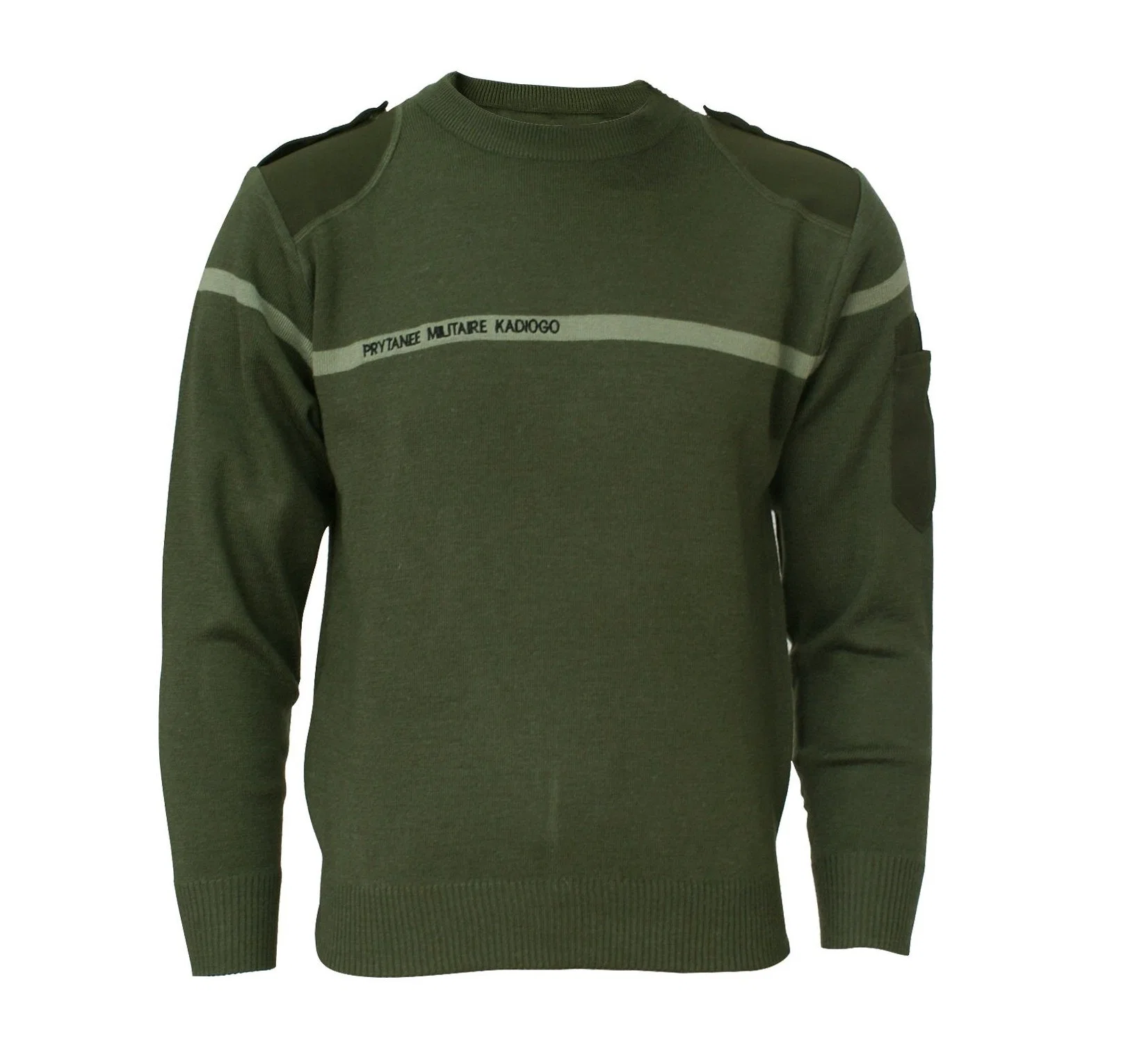Military Olive Green Army Police Men Wool Long Sleeve Sweater
