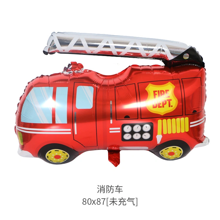 Train Aluminum Film Baby Birthday Decoration Car Party Engineering Vehicle Tank Balloon