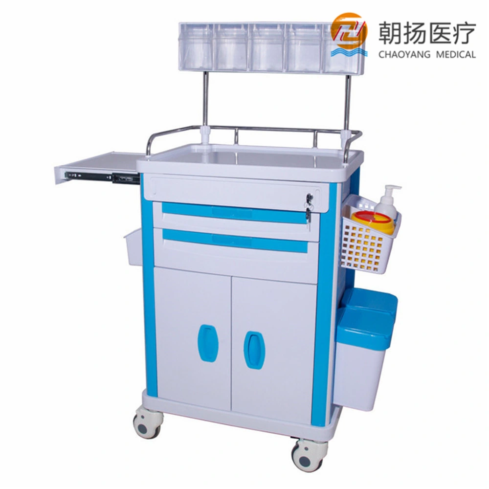 Hospital Cart Equipment Plastic Anesthesia Trolley Flexible Clinic ABS Emergency