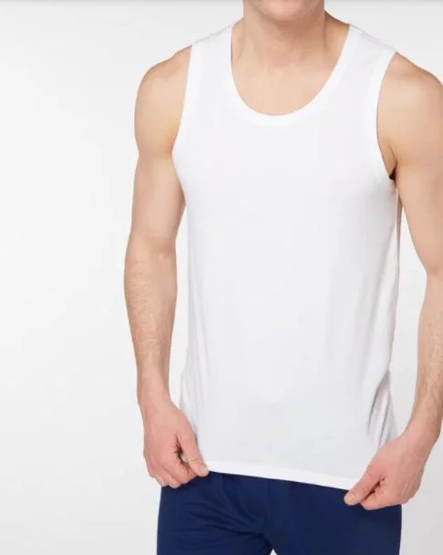 Good Quality Bamboo Fabric Men Vest Top Clothing