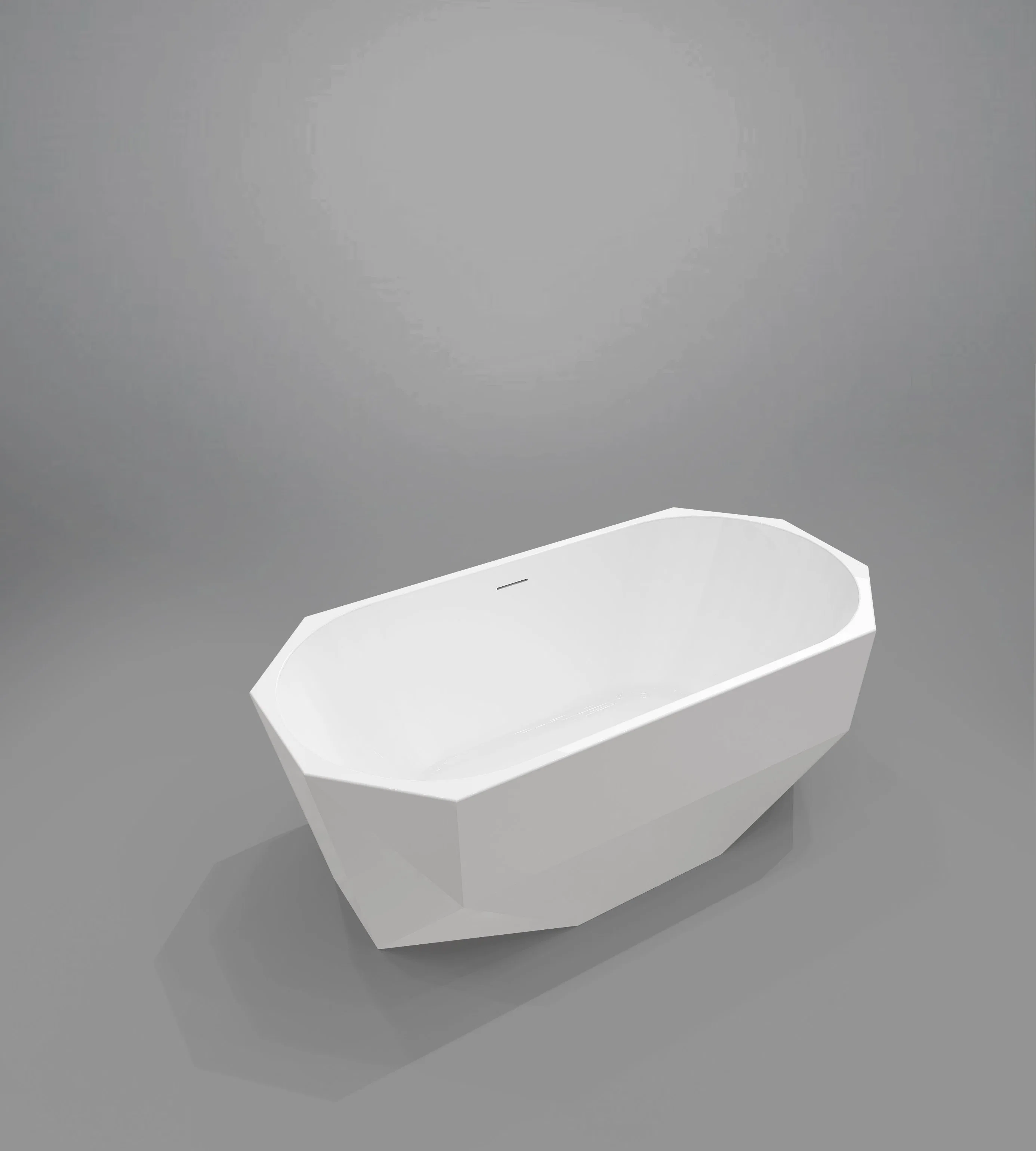 Diamond Shape Acrylic Freestanding Bathtub for Bathroom Hotel