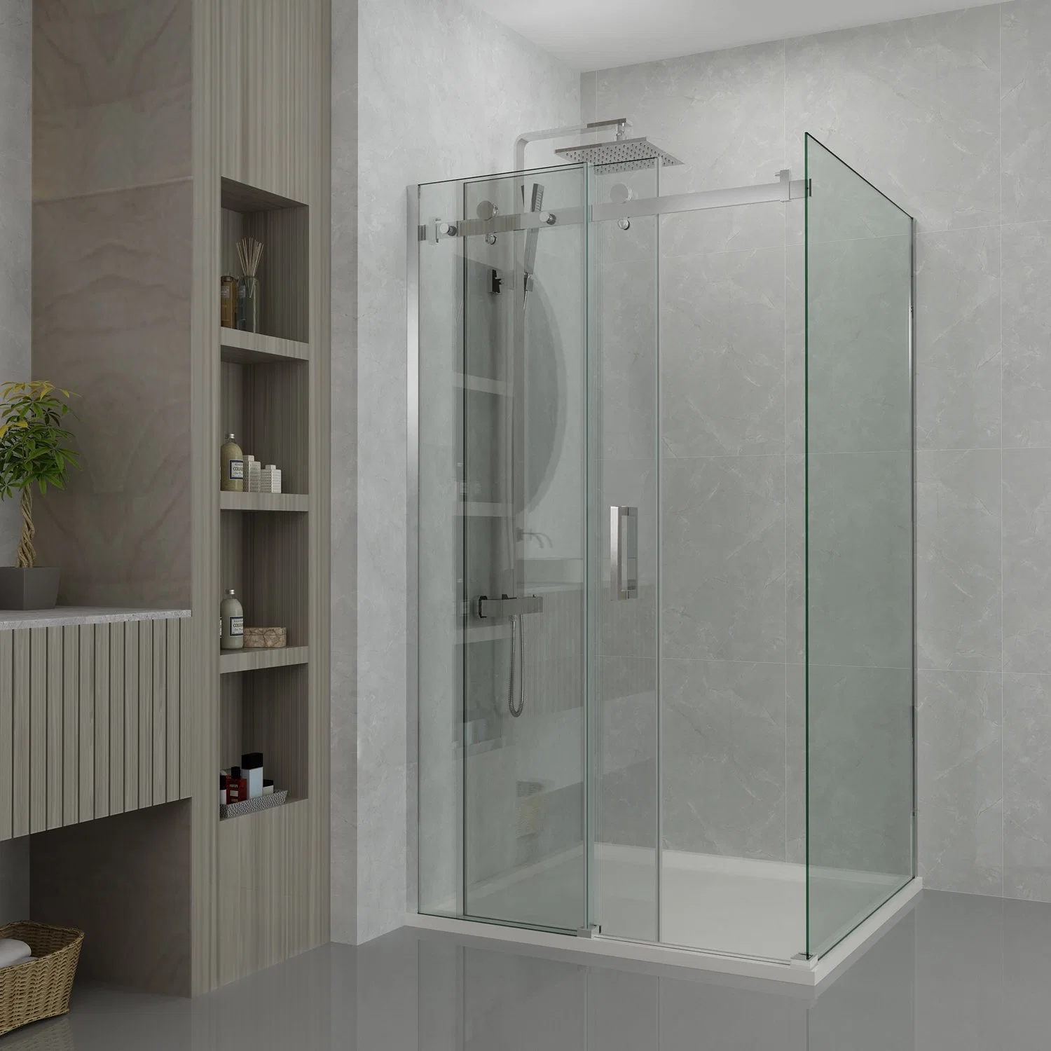 Bathroom Aluminium Alloy 8mm Tempered Glass Shower Box Price Factory