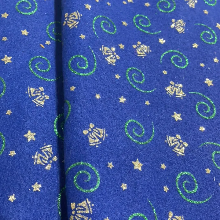 Double Sided Polar Fleece with Frosty Hot Stamping: 100% Polyester