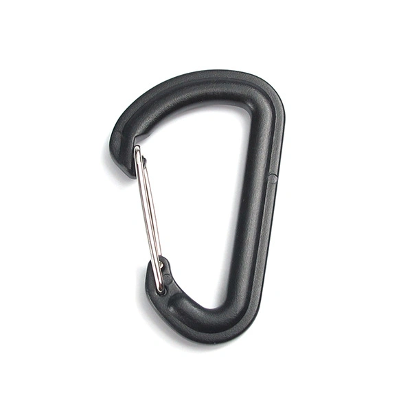 Outdoor 4mm à usage intensif mousqueton ressort en plastique de boucle de sécurité Mousqueton pousser la porte de fermoir clip pour accessoires de lanière de sac à dos DIY 5.5cm*3.4cm