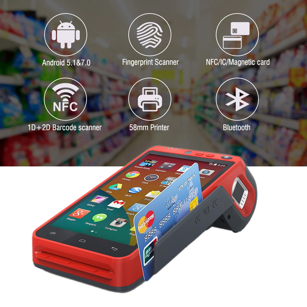 5.5 Inch EMV Handheld Android All in One System POS Terminal with Provide Sdk (HCC-Z100)