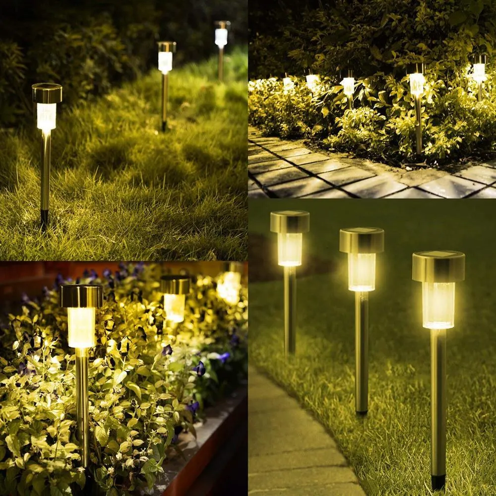 LED luces solares exteriores RGB lámpara de tierra de césped cambiante IP65 Paisaje impermeable Spotlights decoración Jardín luces exteriores