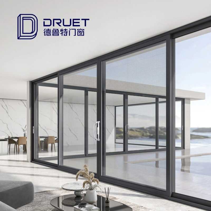 Laminated Glass Electric Control Automatic Sliding Door with German Lock