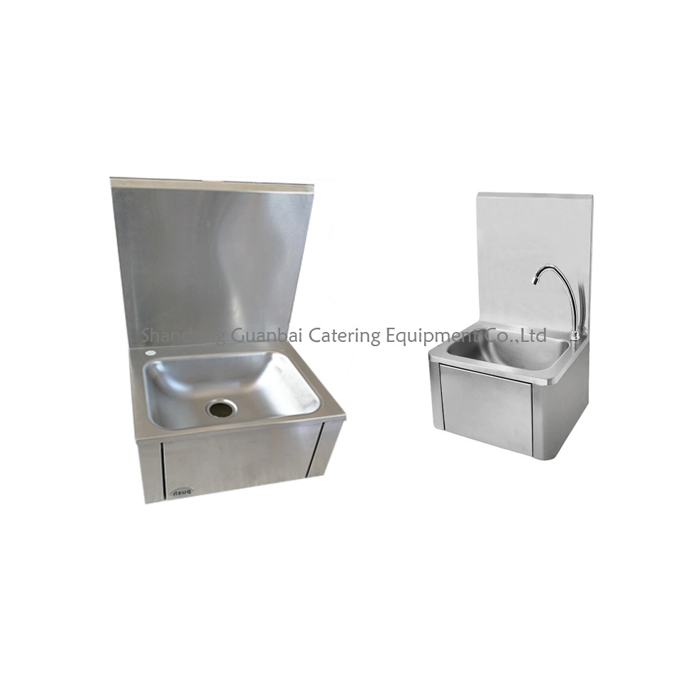 Hand Made Welding Sink Stainless Steel Bathroom Basin and Sink Knee Operated Hand Washing Sink as Commercial Catering Equipment