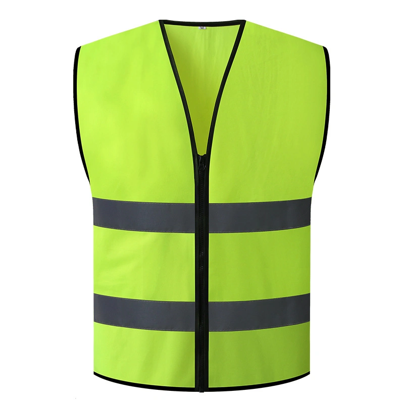 Children Red Mesh High Visibility Black Safety Vest Fabric with Pockets