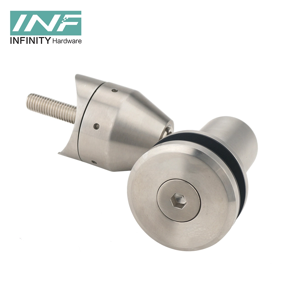 Brass Hardware Fitting Glass to Glass Connector Modern Shower Stainless Steel Glass Connector Bathroom Accessories