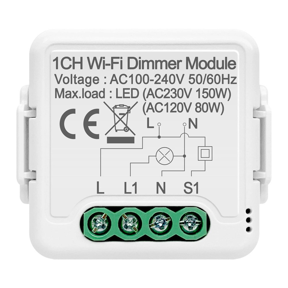 أضواء LED اللاسلكية الصغيرة تقوم بالتبديل 1 عصابة 2 توايا تعتيم الإضاءة الذكية Alexa 230 فولت