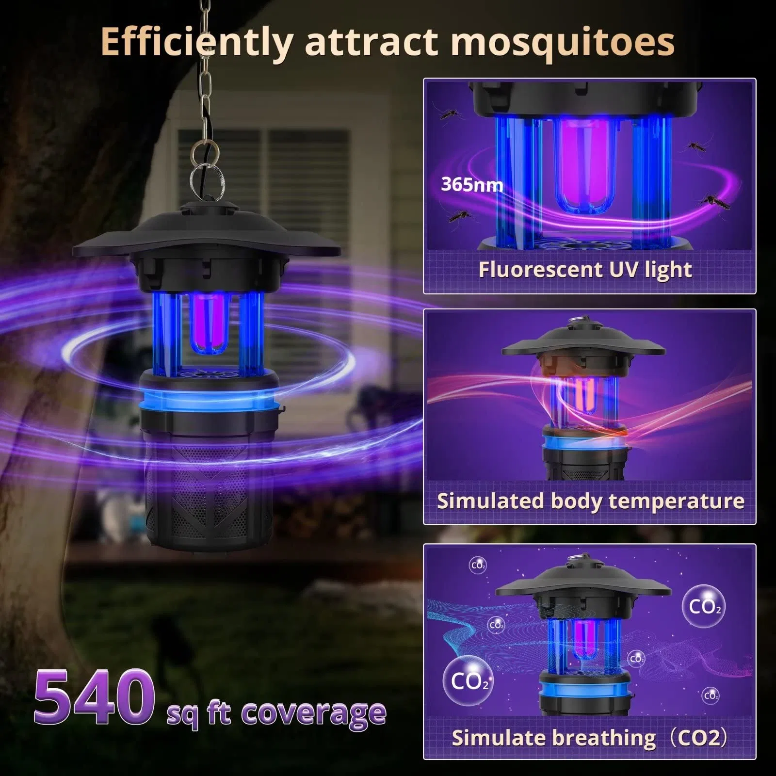 Precio Mayorista/Proveedor Seguro UV Luz insectos trampa de plagas Zapper de insectos Asesino de mosquitos