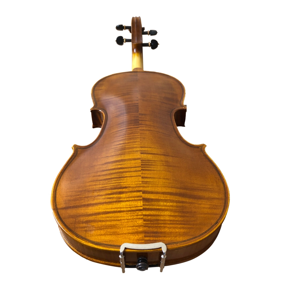 Chinese Nice Flame Antique Violin for Students