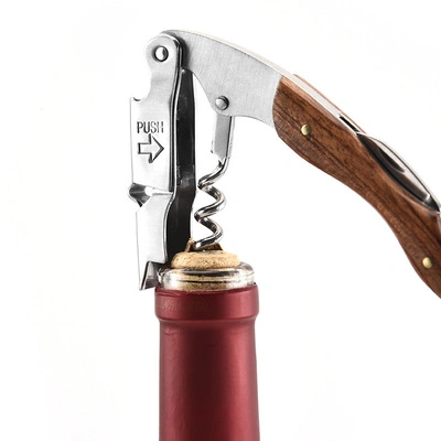 Multifunctional Red Wine Solid Wood Corkscrew, Hippocampus Wine Opener Screwdriver, Wooden Corkscrew