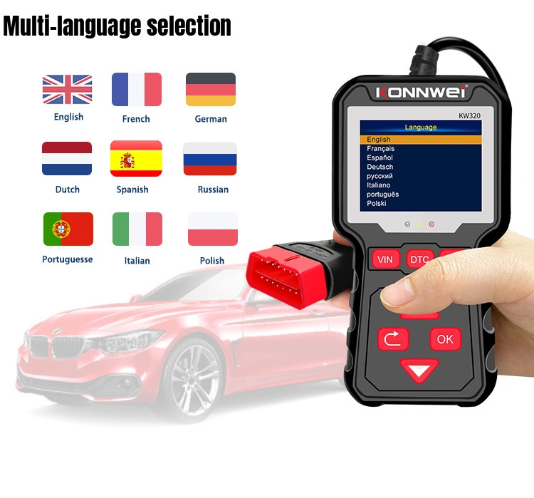 Kw320 Universal Vehicle Tools Car Obdii Diagnostic Scanner