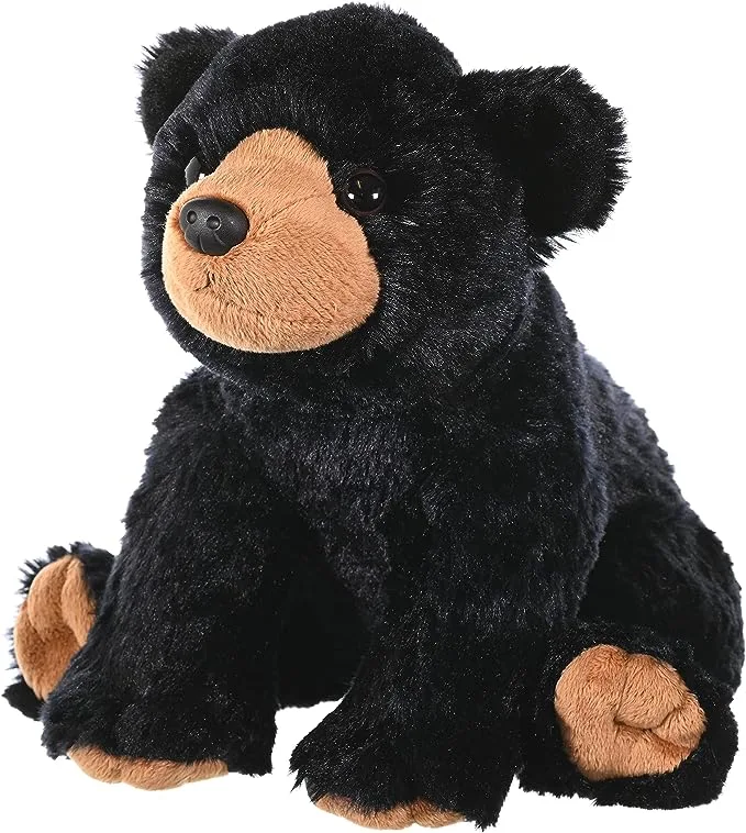 Wild Animals Black Bear Plush, Stuffed Animal, Plush Toy Custom, Gifts for Kids