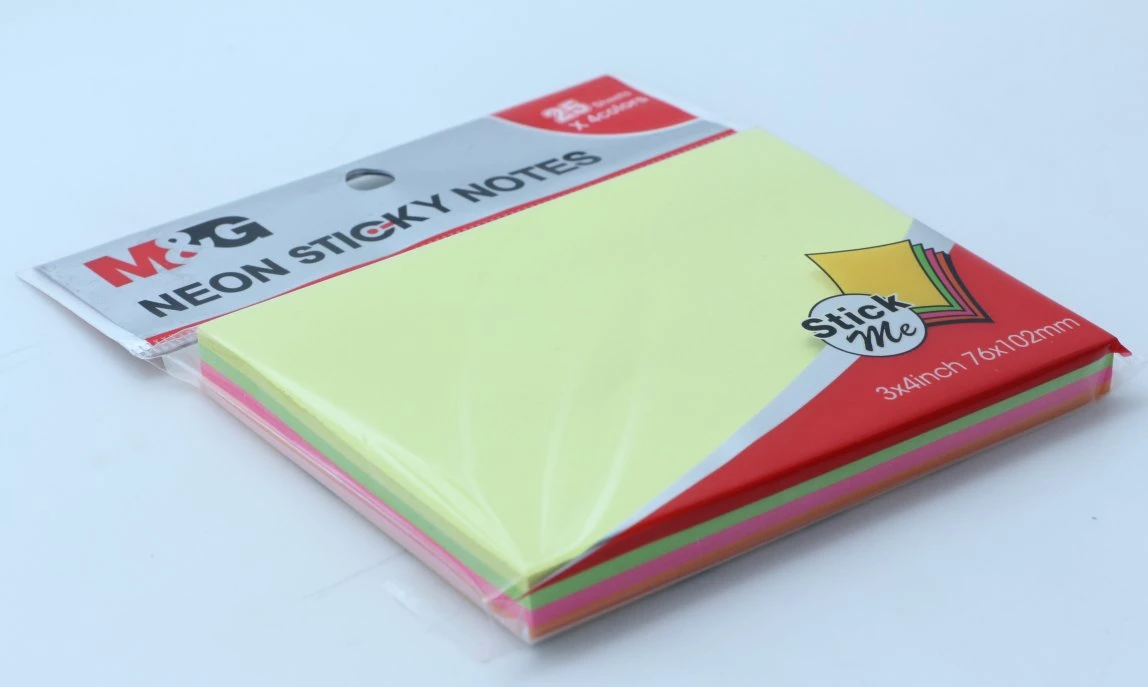 M&G 3"X4" Neon Color Sticky Notes 25sheets*4colors for Gift or Promotional