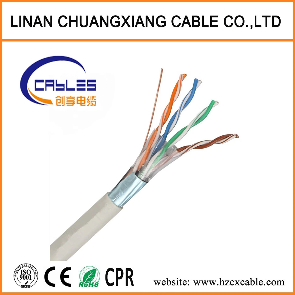 Network Cable 4 Twisted Paris FTP Cat5e LAN Cable for Indoor and Outdoor Computer Cable Communication Data Cable Copper Wire Cu/CCA