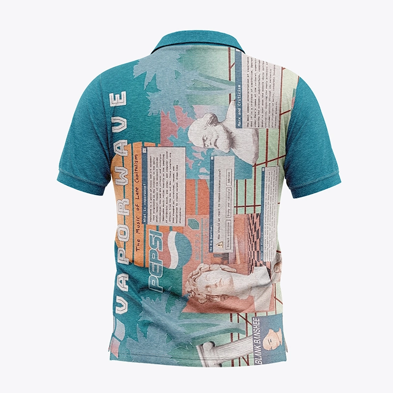 Custom Sublimation Plain Polo T-Shirt Restaurant Uniform Men Two Tone Polo Shirts