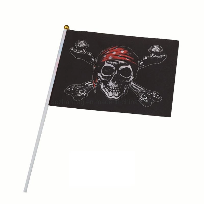 Outdoor Usage Custom Skull Flag, Jolly Roger Flag, Pirate Hand Waving Flag Pirate Flag