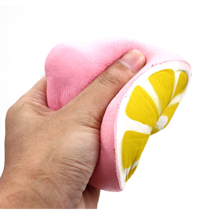 Hot Sale PU Lemon Soft Squishy Slow Rising Foamy Fruit Stress Toys