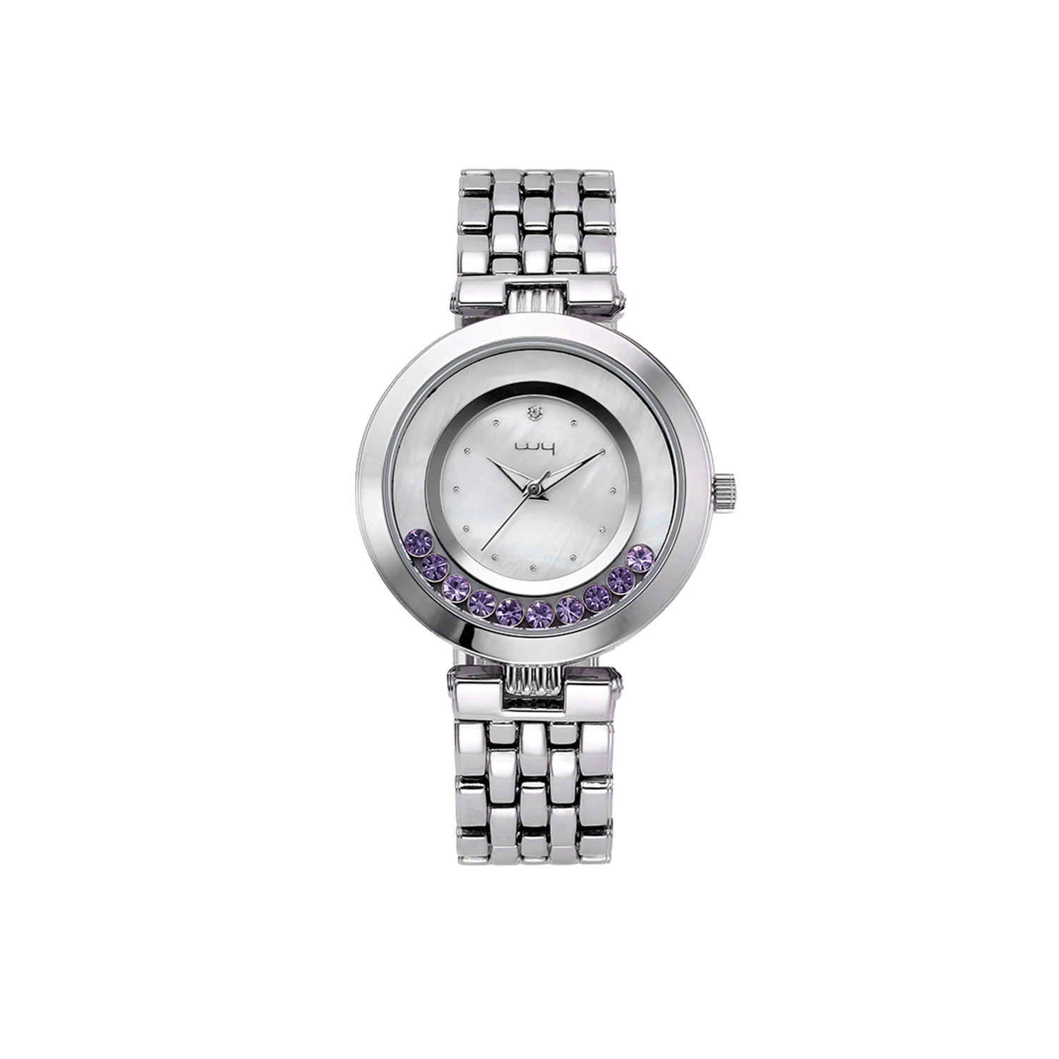 Commerce de gros cristaux de mode femmes cadeau suisses montres à quartz d'horloge (Wy-029A)