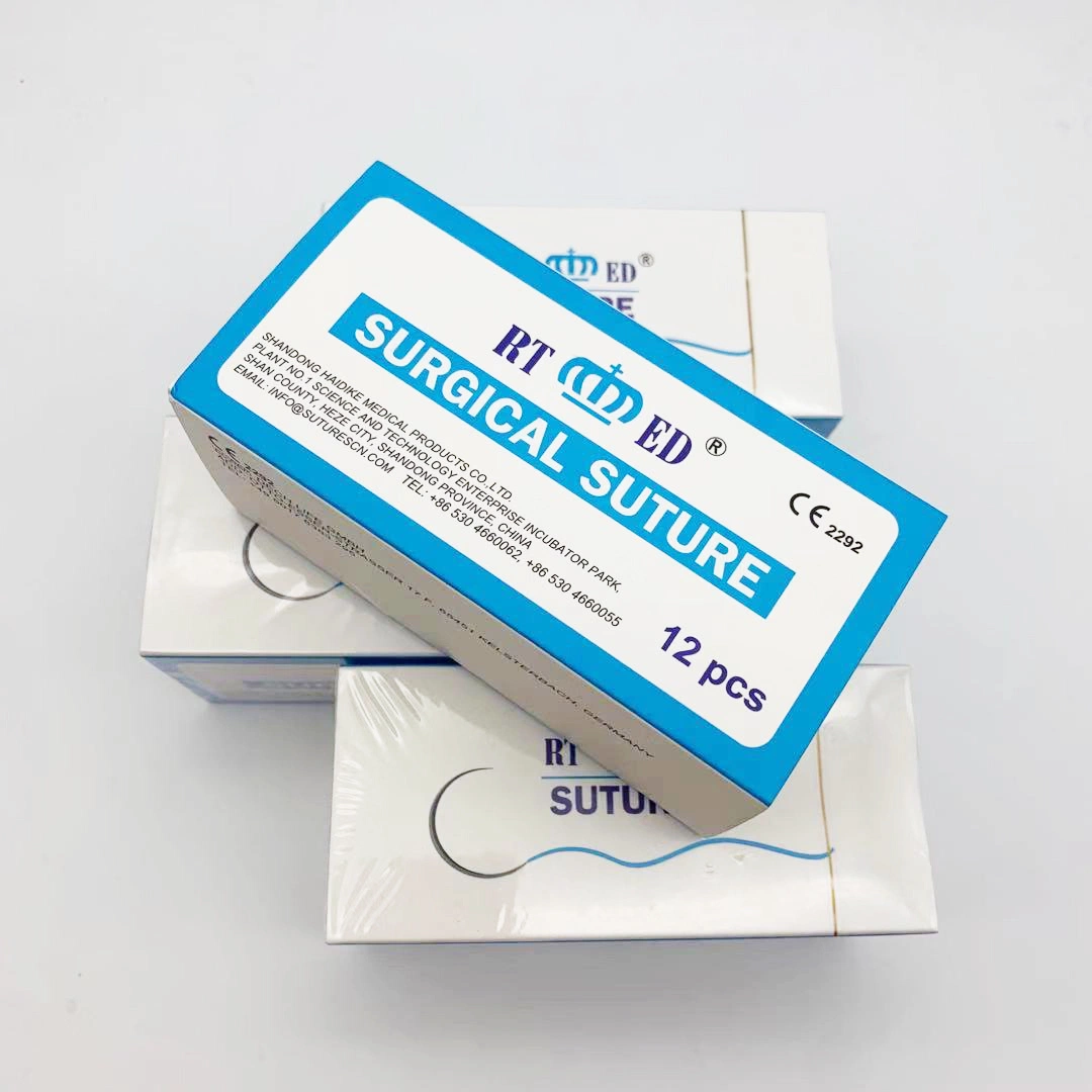 1/2 Circle Round Bodied Non Absorbable 0 1 0 2 0 3/0 5-0 10 0 Silk Suture