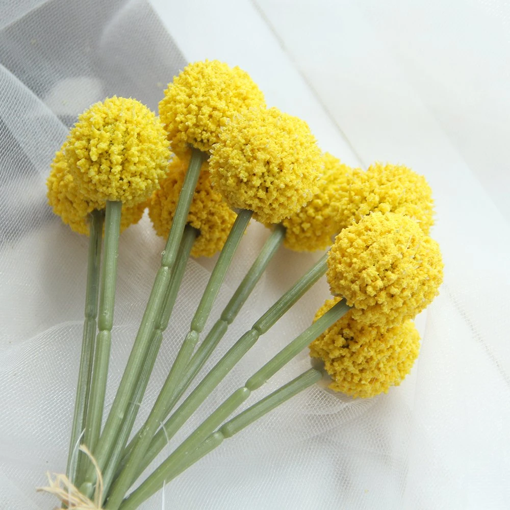 High quality/High cost performance  Flower Bonsai Home Office Decor Plastic Plants Artificial Mini Allium Bush Flowers