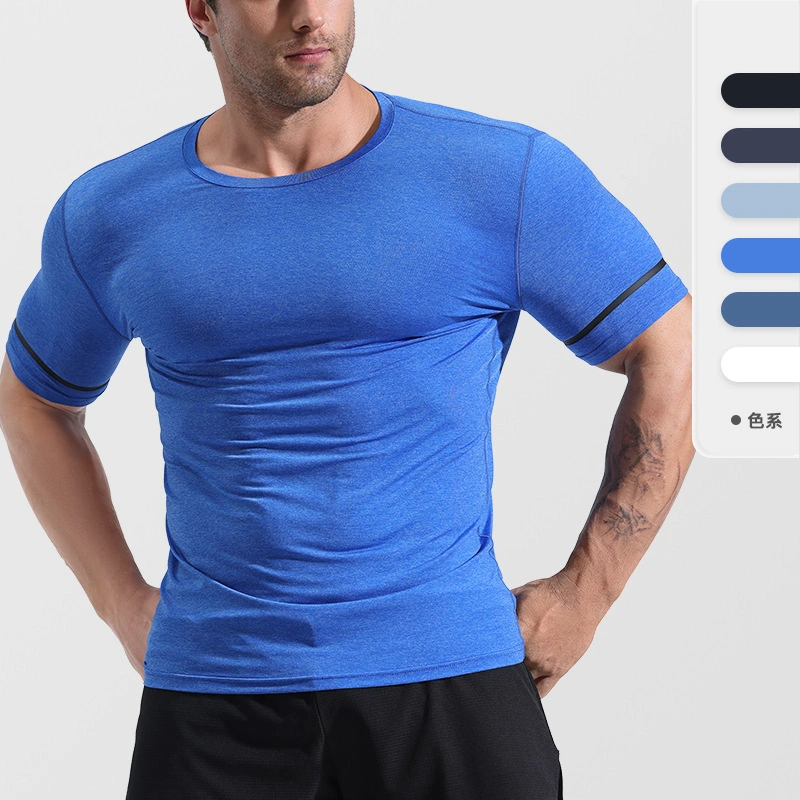 Camisetas de entrenamiento de ajuste seco que absorbe la humedad ropa de gimnasio para hombre