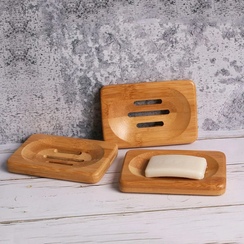 Natural Bamboo Soap Dish New Portable Bamboo Soap Dish