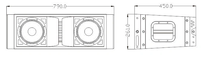 Double 8" Line Array Loudspeaker System PA Speaker