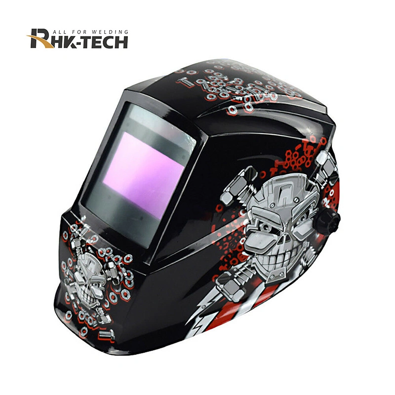 Rhk 2022 Full Face CE Large View True Color Solar Panel Auto Dimming Stickers Arc Grinding Welding Helmet