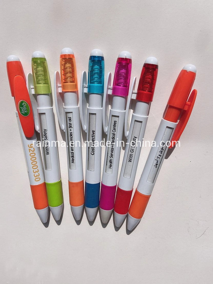 Plastic Logo Ball Pen with 6 Logo Designs for Promotional Pen Gift