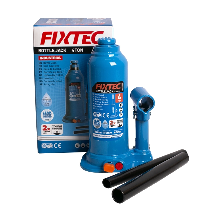 Herramientas de reparación de coches Fixtec 10ton Gato de botella hidráulica vertical soldado