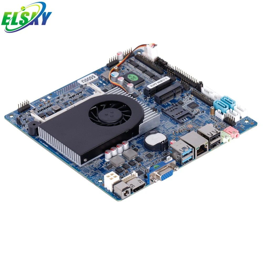 Core I5 I5-5200u Fan HD-Mi VGA Lvds Mainboard Supports HD Three Screens Display