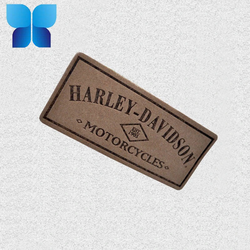 Custom Embossed Faux Leather PU Label for Garment/Bag