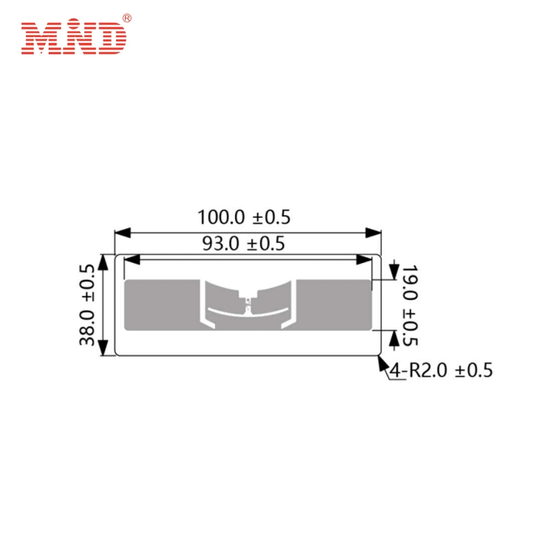 RFID UHF Windshield Sticker Strong Adhesive Anti Tamper Proof for Parking Management