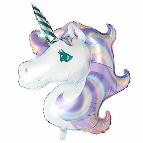 Yiwu Agente Precio más bajo Venta festiva Fiesta de Navidad Unicornio cabeza Globo