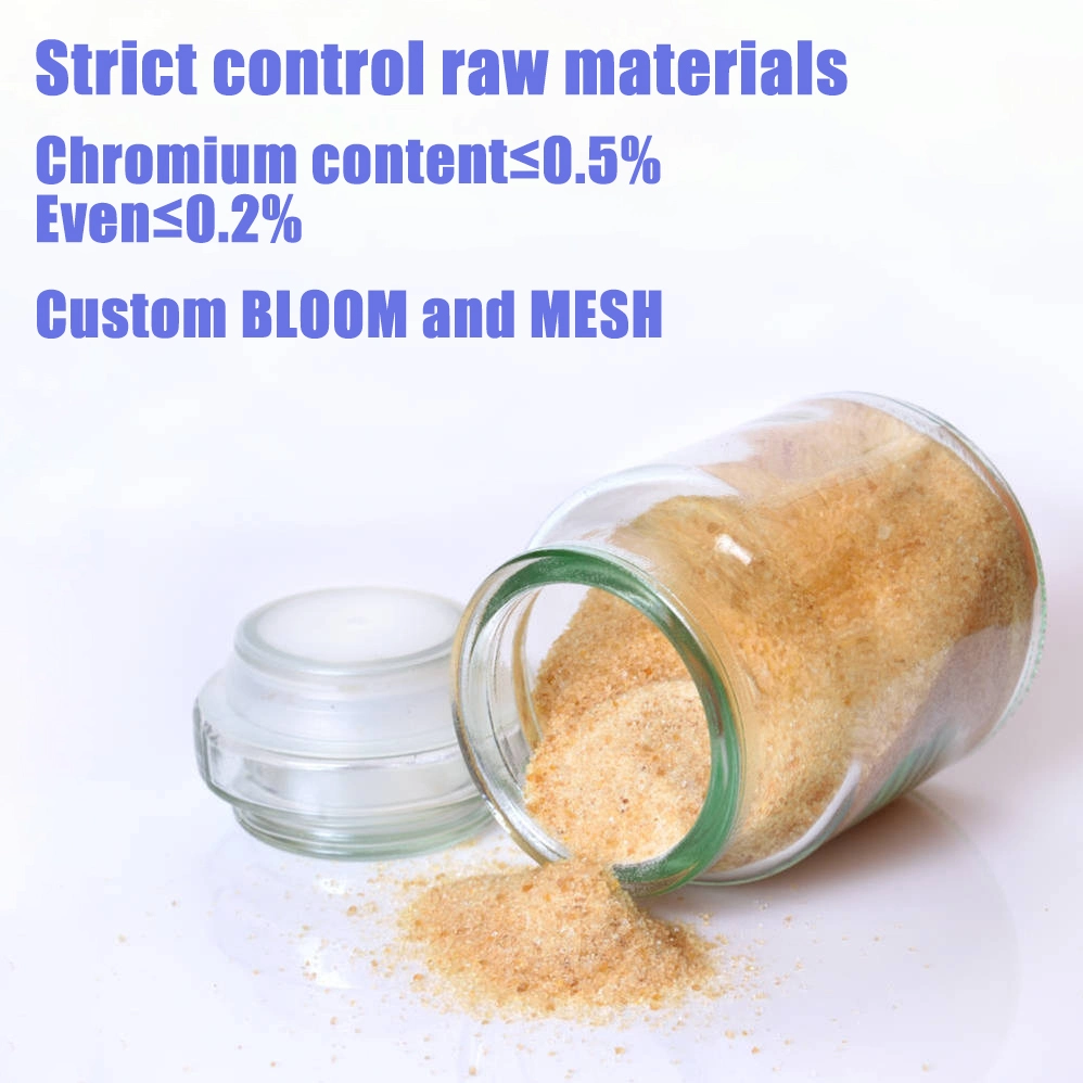 Factory Wholesale/Supplier Custom Bloom and Mesh Halal Gelatin Food Grade Gelatin Powder