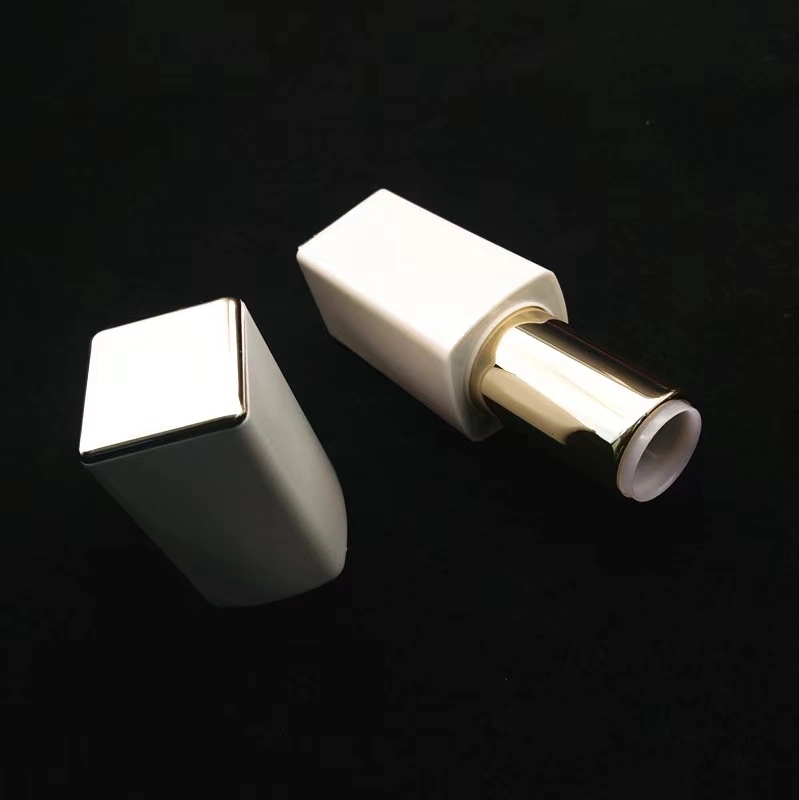 Luxury Square White Black Lipstick Tube 12.1mm