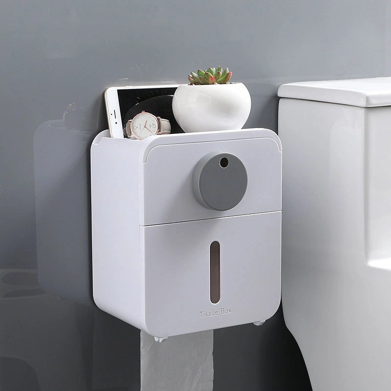 Упаковка для туалетной бумаги Creative Roll Holder Bathroom Настенный держатель для водонепроницаемой ткани