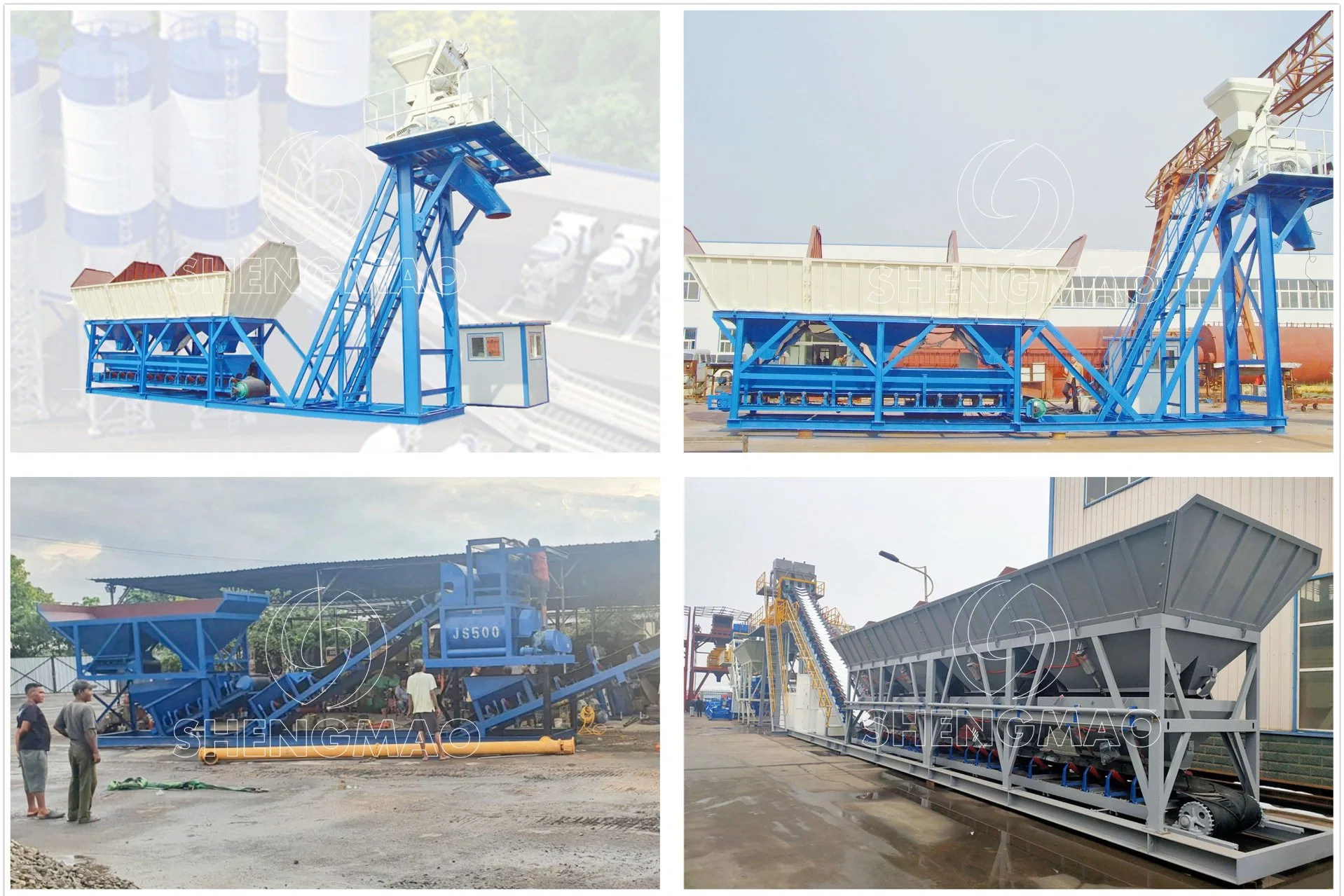 Venta caliente Wet continuo totalmente automático Portable Batching Plant concreto Estación de mezcla