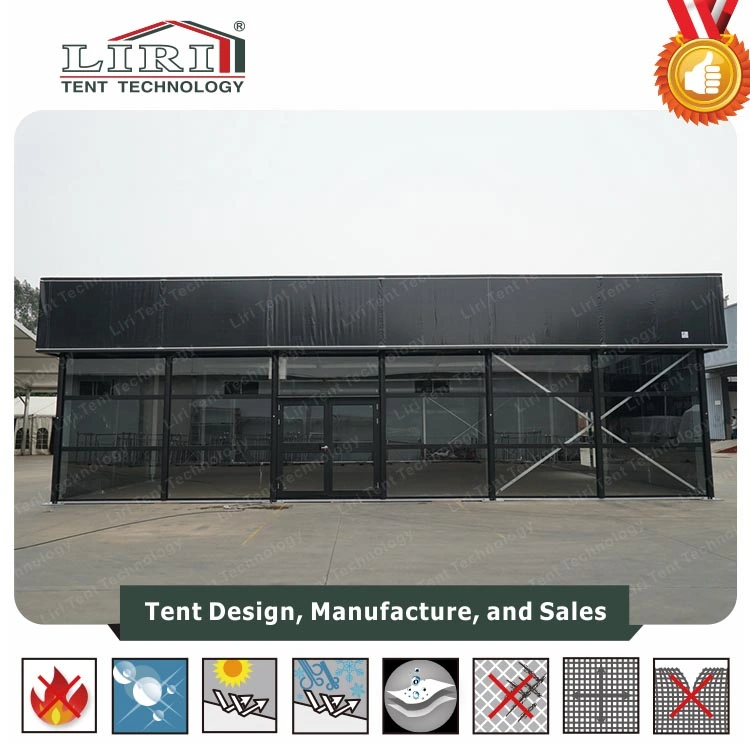 Inflatable Cube Structure Tent with Black PVC Fabric for Events