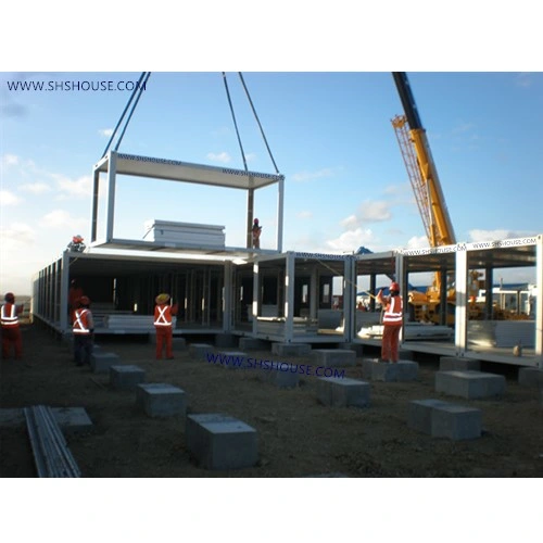 Camp d'atelier pour les travaux de construction en acier léger préfabriqué