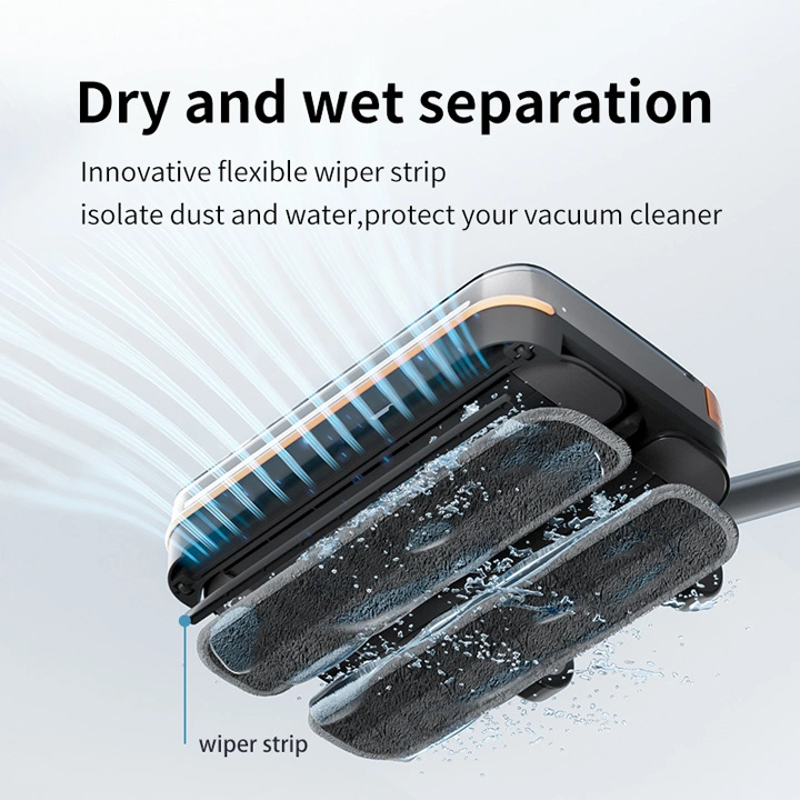 Smart Staubsauger Mop Nass Trocken Boden Spin Bürstenkopf Mit LED-Licht und abnehmbarem Wassertank kompatibel mit Dyson