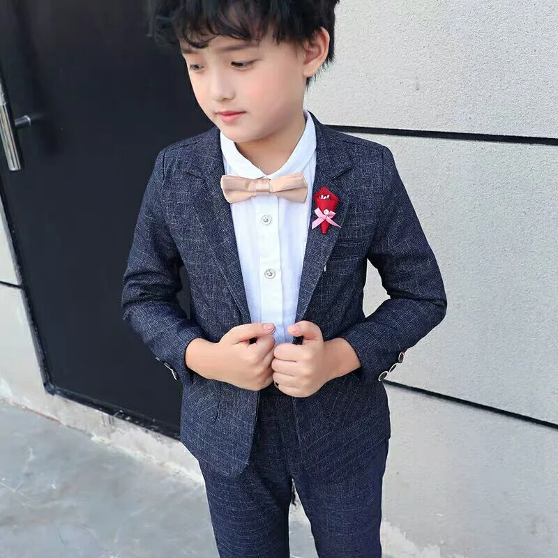 OEM Trendy Kids Clothing Formal Custom Boys Suit Kids Suit Jacket Pants