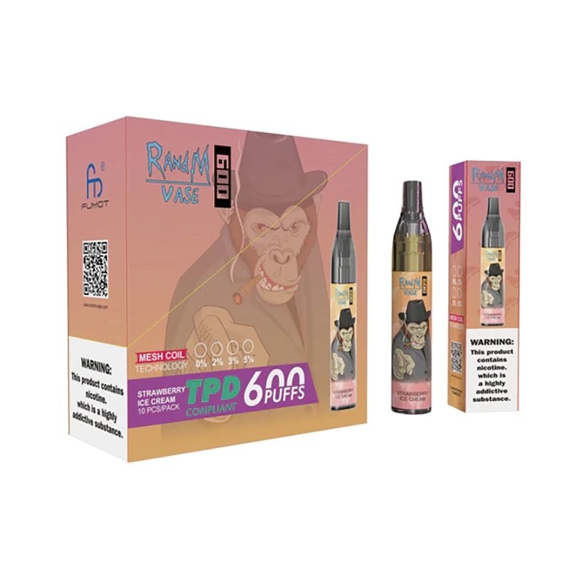 Großhandel 2ml Flüssigkeit UK EU heiß verkaufende Einweg-Vape Randm Monkey King 600 Puffs Einweg-Vape